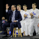 Illustration for article titled Eight Photos Of Coach K Sitting On A Lil Stool